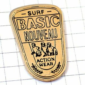 ピンバッジ・新しいベーシック服サーフィン波乗りサーファー BASIC SURF ◆フランス限定ピンズ◆レアなヴィンテージものピンバッチ