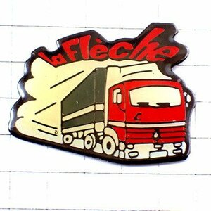 ピンバッジ・赤い大型トラック車◆フランス限定ピンズ◆レアなヴィンテージものピンバッチ