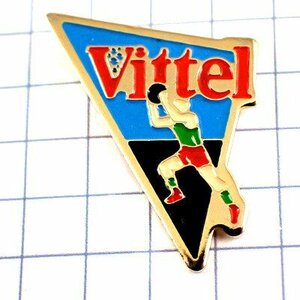 ピンバッジ・バスケットボール選手ビッテル水 VITTEL BASKET◆フランス限定ピンズ◆レアなヴィンテージものピンバッチ