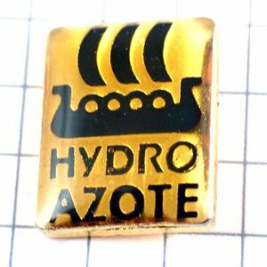 ピンバッジ・青い船のマーク帆船ダカール HYDRO-AZOTE DRAKAR NORSK-HYDRO SWEDEN◆フランス限定ピンズ◆レアなヴィンテージものピンバッチ