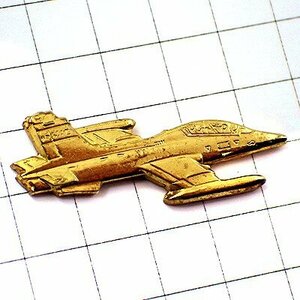 ピンバッジ・戦闘機ミリタリー飛行機ゴールド金色◆フランス限定ピンズ◆レアなヴィンテージものピンバッチ