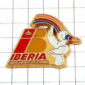  pin badge *sebi rear ten thousand . mascot bird extract poEXPOibe rear aviation Spain IBERIA SPAIN* France limitation pin z