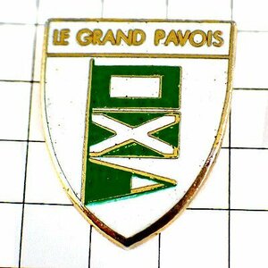 ピンバッジ・ボートの緑の旗グリーン紋章◆フランス限定ピンズ◆レアなヴィンテージものピンバッチ