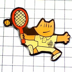ピンバッジ・バルセロナ五輪コビーのテニス選手オリンピック夏季1992年ビンテージ中古品◆フランス限定ピンズ