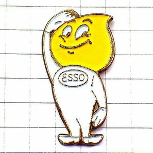 ピンバッジ・エッソボーイ石油バイク二輪オイルの滴 ESSO-BOY◆フランス限定ピンズ◆レアなヴィンテージものピンバッチ