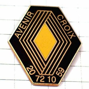  pin badge * Renault black . Logo . shape emblem yellow color * France limitation pin z* rare . Vintage thing pin bachi