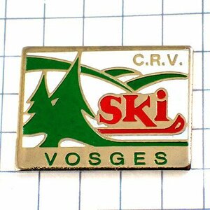 ピンバッジ・スキー場ヴォージュもみの木◆フランス限定ピンズ◆レアなヴィンテージものピンバッチ