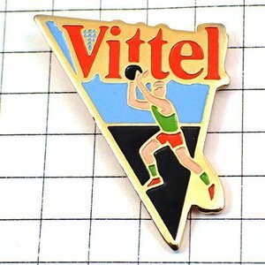 ピンバッジ・バスケットボール選手ビッテル水 VITTEL◆フランス限定ピンズ◆レアなヴィンテージものピンバッチ