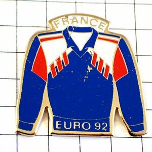 ピンバッジ・フランス青ブルーサッカーのユニフォーム服1992年◆フランス限定ピンズ◆レアなヴィンテージものピンバッチ