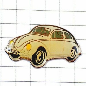 ピンバッジ・ワーゲン車ビートル白オールドカーVW BEETLE GERMANY◆フランス限定ピンズ◆レアなヴィンテージものピンバッチ