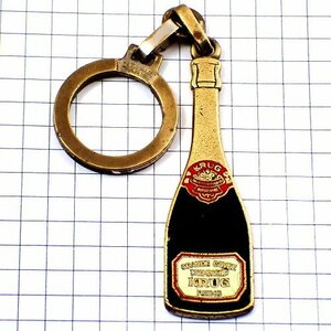 キーホルダー・シャンパーニュ酒クリュッググランキュヴェ瓶シャンパン◆フランス限定ポルトクレ◆レアなヴィンテージものアンティーク