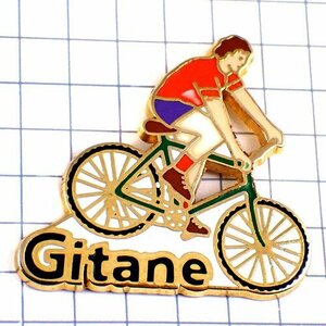 ピンバッジ・自転車に乗るサイクリング◆フランス限定ピンズ◆レアなヴィンテージものピンバッチ