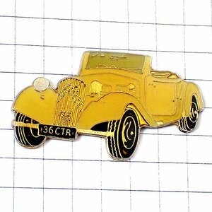 ピンバッジ・シトロエン車トラクシオン白オープンカー前輪駆動 CITROEN TRACTION◆フランス限定ピンズ◆レアなヴィンテージものピンバッチ