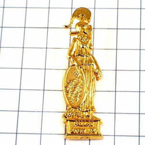 ピンバッジ・ギリシャ神話の彫像ゴールド金色◆フランス限定ピンズ◆レアなヴィンテージものピンバッチ