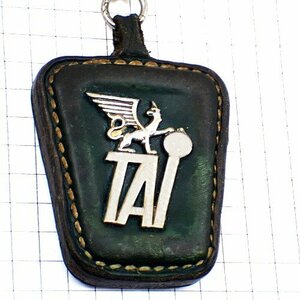  key holder * Thai aviation leather leather made /TAI wing. exist animal * France limitation porutokre* rare . Vintage thing antique 