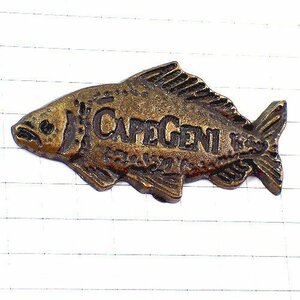  значок *koi обыкновенный карп bronze цвет рыбалка рыба рыбалка * Франция ограничение булавка z* редкость . Vintage было использовано булавка bachi