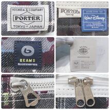 ☆未使用保管品☆ PORTER×BEAMS Disney ディズニー コラボ 折り財布 財布ウォレット チェック柄 ビームス ミッキー ポーター 送料無料 ①_画像3