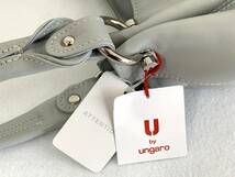 【D271】極美品 ウンガロ U by ungaro 本革製 ソフトレザー ハンド ショルダーバッグ 美品 グレー系 ユーバイウンガロ 送料無料♪_画像10