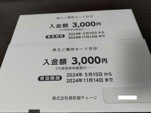 西松屋 株主優待カード 6000円分