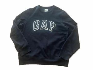 GAP ロゴトレーナー 黒 裏起毛 