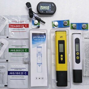 [ digital pH meter ][ digital TDS meter ]&[ digital LCD water temperature gage ] / tester measuring instrument thermometer aquarium 