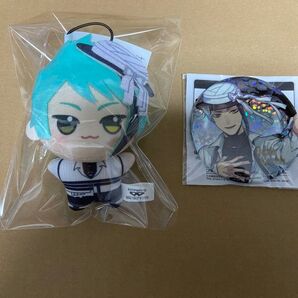 【2点セット・限定】ナムコ ツイステ ちびぬい チビちびぬいぐるみ スケアリー ジェイド とるモ プライズ 缶バッジ ホログラム