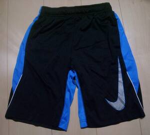  beautiful goods *NIKE Nike * Junior *DRY-FIT training short pants * black / blue * size M(145/63, height 140-150, waist 60) polyester 