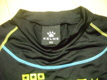 USED☆KELME（ケレメ）★ジュニア☆長袖モックシャツ☆KC22465Ｊ★サイズ150（身長145-155、胸囲70-78ｃｍ）☆色は黒_画像3