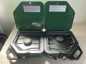 #Coleman FOLDING LP 2-BURNER STOVE {170-6794} folding LP two burner stove * deterioration equipped * present condition goods 