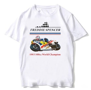 Fast Freddie Freddie Spencer First fretifreti* Spencer принт O шея футболка L размер 1983 NS500 ②