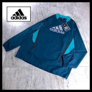 古着 adidas ナイロン プルオーバー ピステ 緑 ティファニーブルー XO