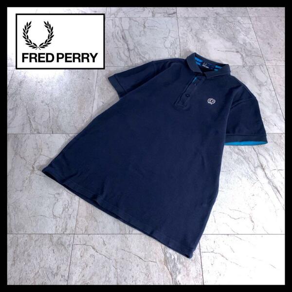 フレッドペリー ゴルフ ポロシャツ 半袖 ネイビー S 日本製