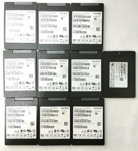 １円～【CD info正常・動作品】 SanDisk SD9TB8W-512-1016 2.5インチSATA SSD 512GB 等 10枚セット(512GB/SATA/2.5インチ)SSD004