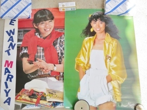  that time thing Showa era idol retro beautiful goods poster 2 sheets together Takeuchi Mariya Mariya Takeuchi RCA record pin trace none rare hard-to-find 