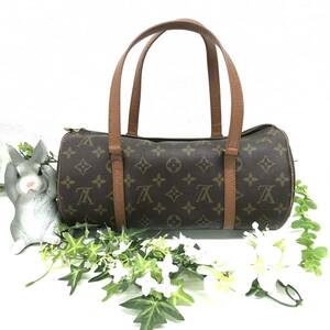 1円 ●定価11万 良品 LOUIS VUITTON ルイヴィトン ハンドバッグ ショルダー パピヨン30 M51385 モノグラム ブラウン