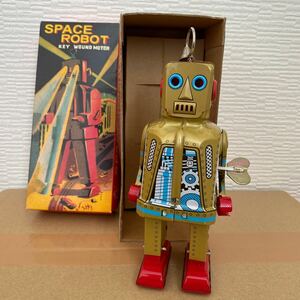 ① スペースロボット　ブリキ　SPACEROBOT