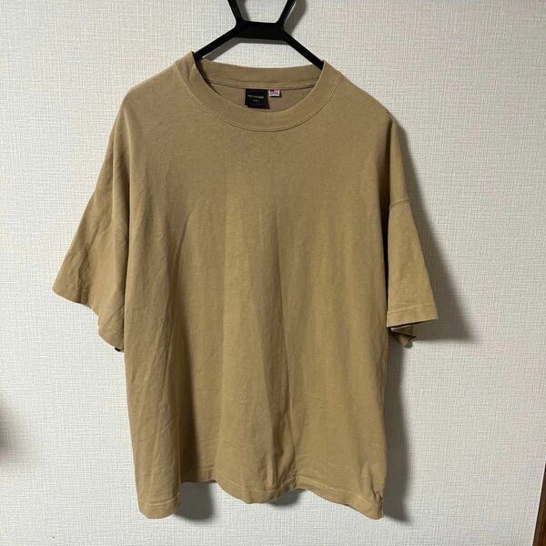 オーバーサイズ Tシャツ 半袖 Ｌサイズ ベージュ