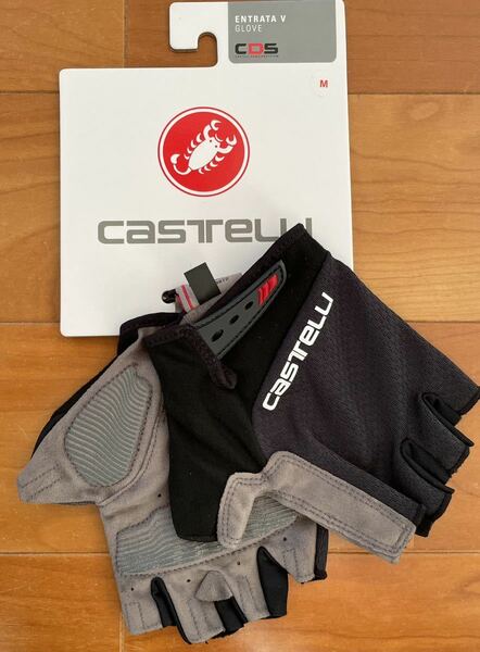 新品　Castelli カステリ　ENTRATA V　指切りグローブ　 ブラック　Mサイズ　送料無料