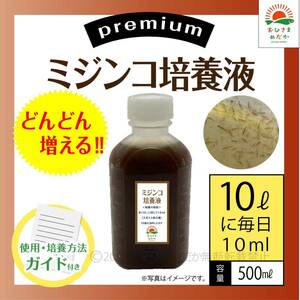 プレミアム【ミジンコ培養液500ml】メダカ卵錦鯉金魚熱帯魚ゾウリムシめだかタマミジンコ オオミジンコ PSBとクロレラと青水併用可