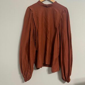 6(ROKU) WASHED VOLUME SHIRT/シャツ　ブラウン