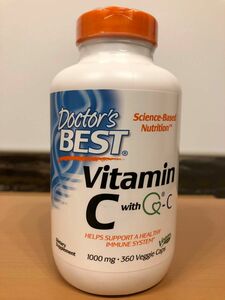 Doctor's Best, Q-C（クオリC）配合 ビタミンC、1,000mg、ベジカプセル360粒