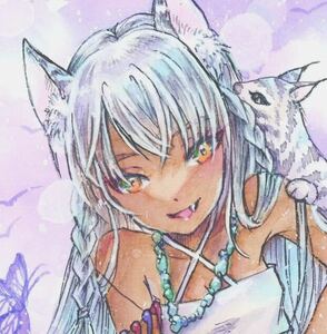  original wildcat girl SM size same person hand-drawn illustrations 