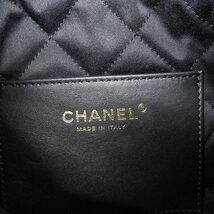 【中古】CHANEL シャネル シャネル22 2WAYトート ハンドバッグ ショルダーバッグ 斜め掛け ブラック レザー ICタグ レディース【質屋】_画像8