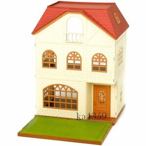 新品 Sylvanian Familiesシルバニアファミリー 3階建てのおしゃれなお家 ギフトセット 4376 シルクネコ人形 家具付き★ドールハウスの画像4