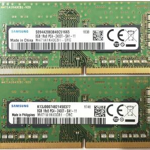 【8GB×2枚組】SAMSUNG PC4-2400T-SA1-11 計16G 1R×8 中古メモリー ノート用 DDR4-2400 PC4-19200 即決 動作保証【送料無料】 の画像2
