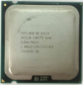 Core2 QUAD Q9650 ×1枚 Intel CPU 3.00GHz SLB8W 4コア 4スレッド ソケット LGA775 デスクトップ用 BIOS起動確認済【中古品】【送料無料】