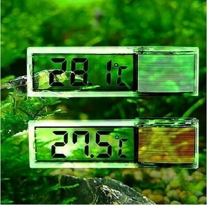  cordless digital water temperature gage 2 piece set penetration liquid crystal aquarium terrarium thermometer color silver 