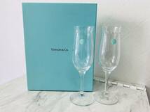 G5548 TIFFANY&Co. ティファニー スウィング シャンパングラス ペア ワイングラス グラス 食器 未使用保管品_画像1