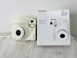 G5299 FUJIFILM 富士フィルム cheki instax mini 7S インスタックス チェキ ホワイト ポラロイド 本体 保管現状品