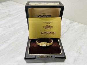 A2032 LONGINES ロンジン レディース 腕時計 手巻き式 シェル文字盤 稼働 ゴールド 保管現状品